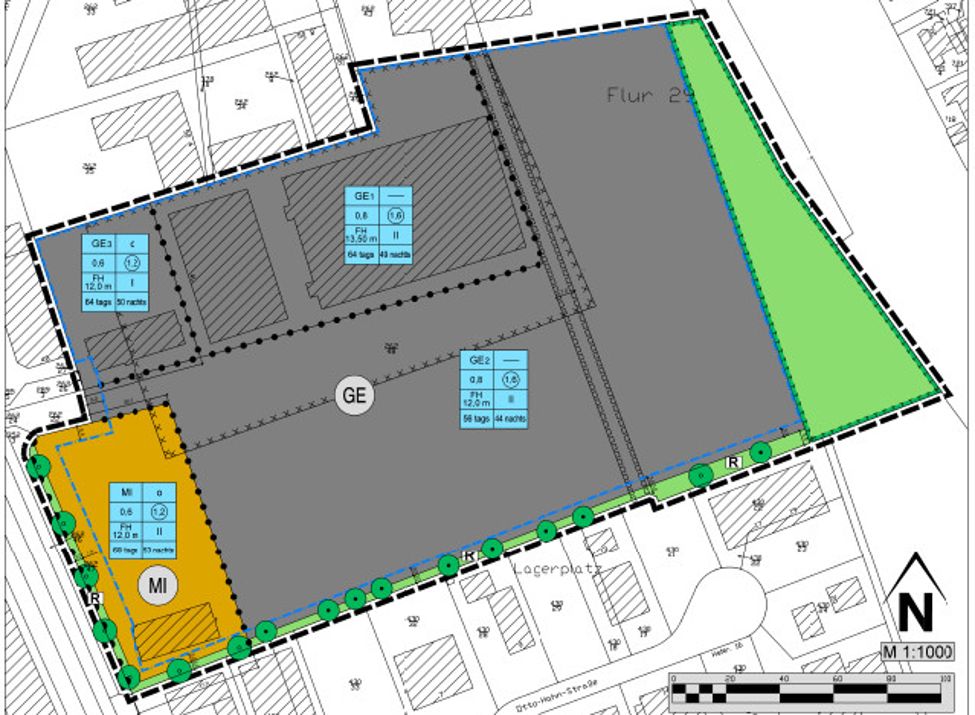 Zu sehen ist ein Symbolbild vom Bebauungsplan Gewerbegebiet I 4. Änderung